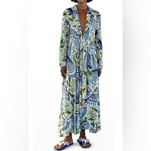 Farm Rio Macaw Flight Maxi Dress Size XS New Boho Colorful Flattering